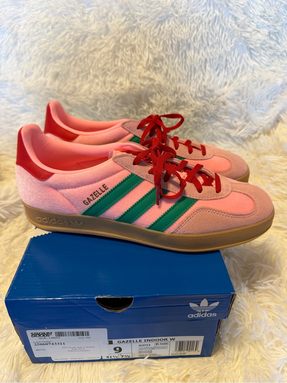 Adidas Pink Velvet Sneakers